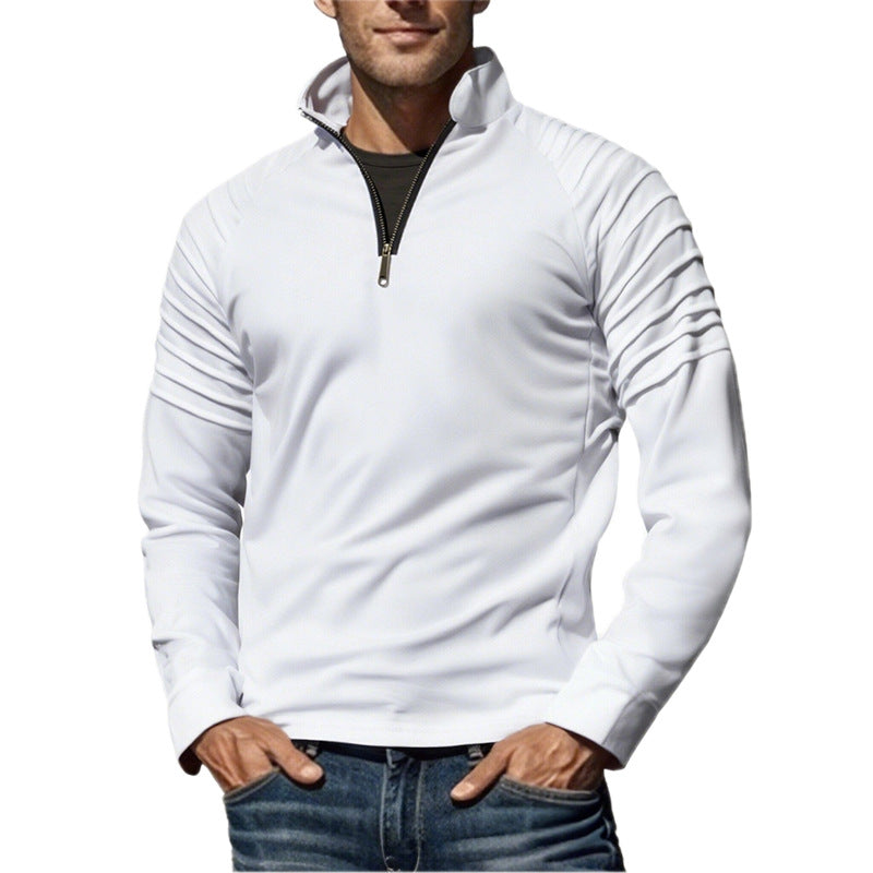Herren Funktionspullover mit halbem Reißverschluss und modernem Design ModeGeist