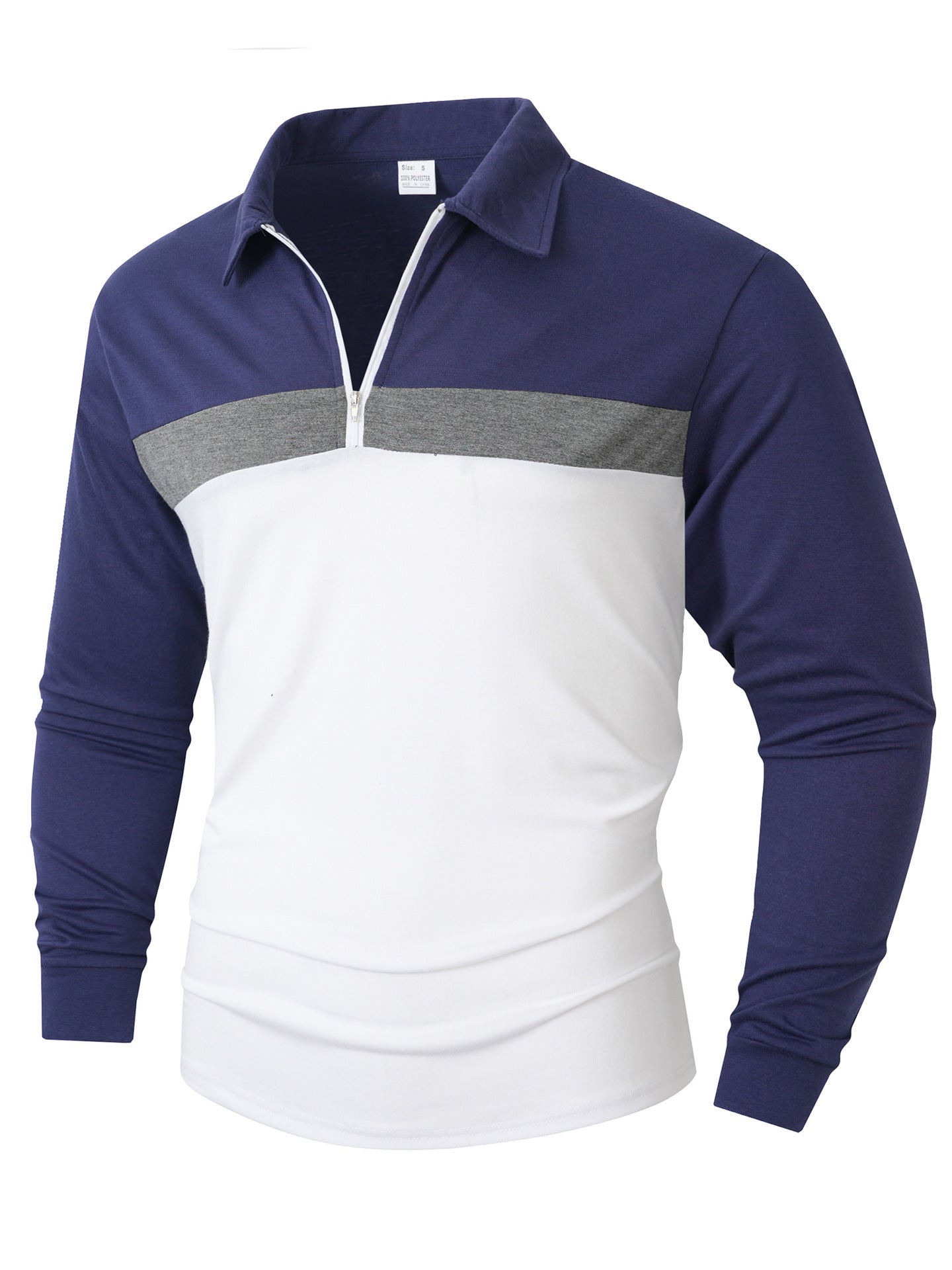 Herren Sportliches Langarmshirt mit Reißverschluss ModeGeist