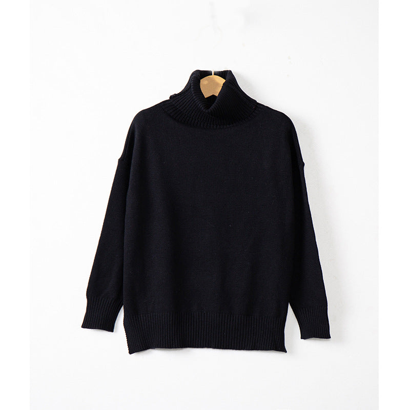 Damen legerer Rollkragenpullover mit praktischem Schnitt ModeGeist