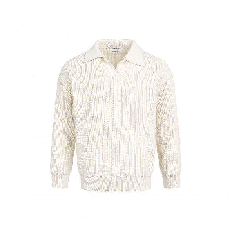 Damen Eleganter Strickpullover mit modernem Kragen und feinem Rippstrick ModeGeist