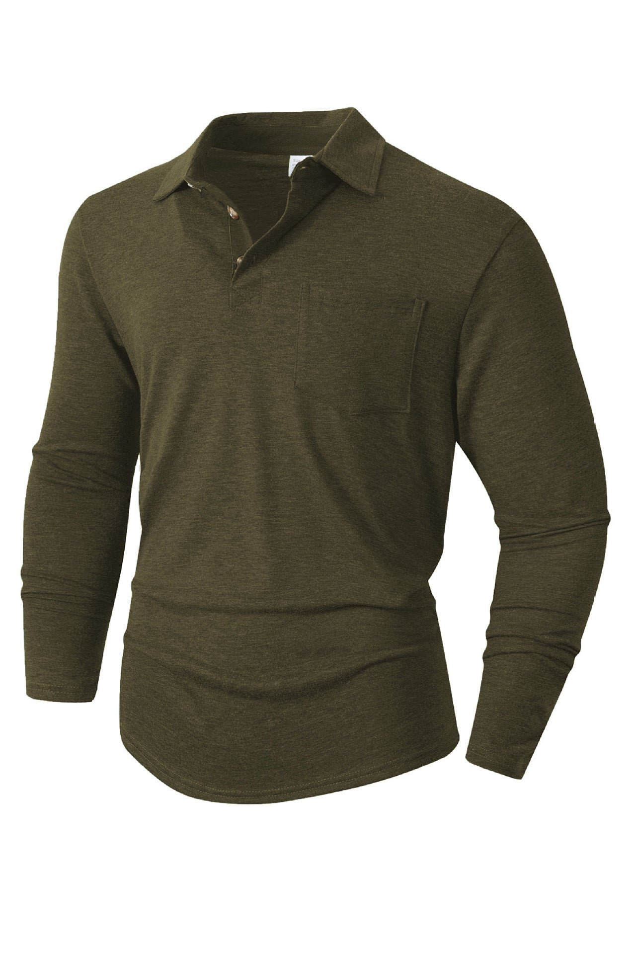 Herren elegantes Langarm Poloshirt mit modernem Kragen und leichtem Stretch ModeGeist