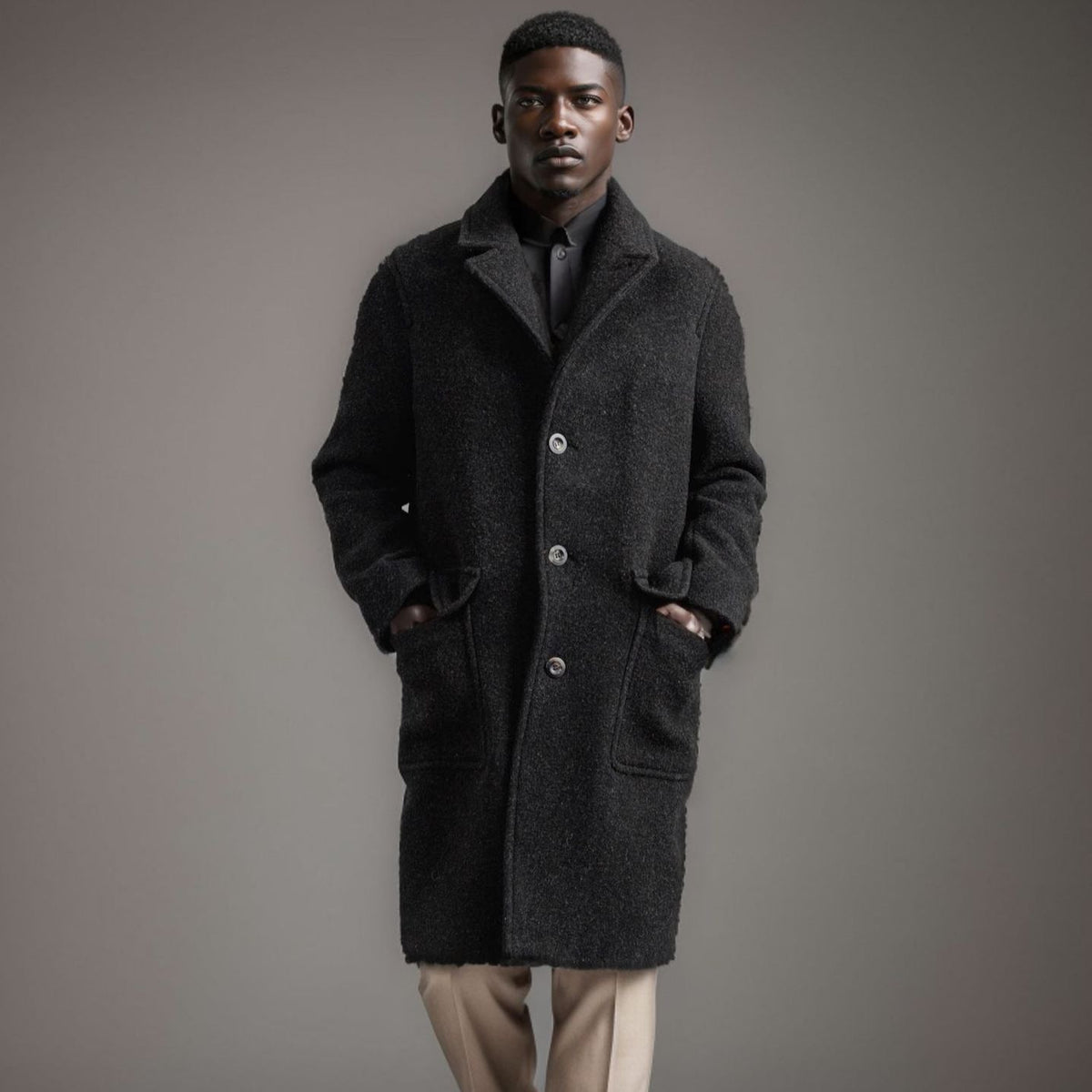 Herren stilvoller und warmer Wollmantel ModeGeist