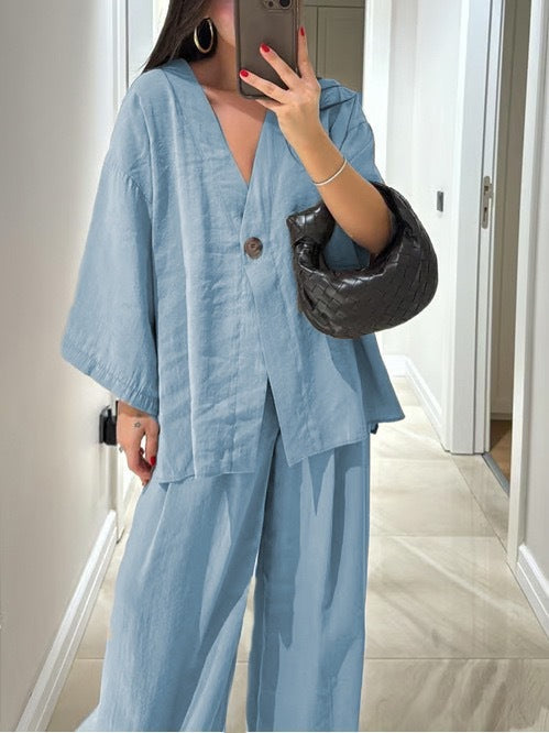 Modebewusster, lässiger Damen-Jumpsuit mit weitem Bein und elegantem Schnitt