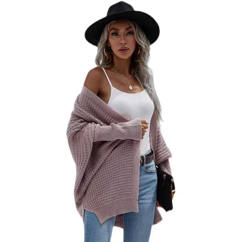 Damen luftige Strickjacke mit offenes Design und feiner Maschenstruktur ModeGeist