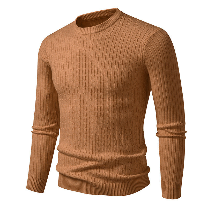 Herren Grobstrickpullover mit modernem Zopfmuster ModeGeist