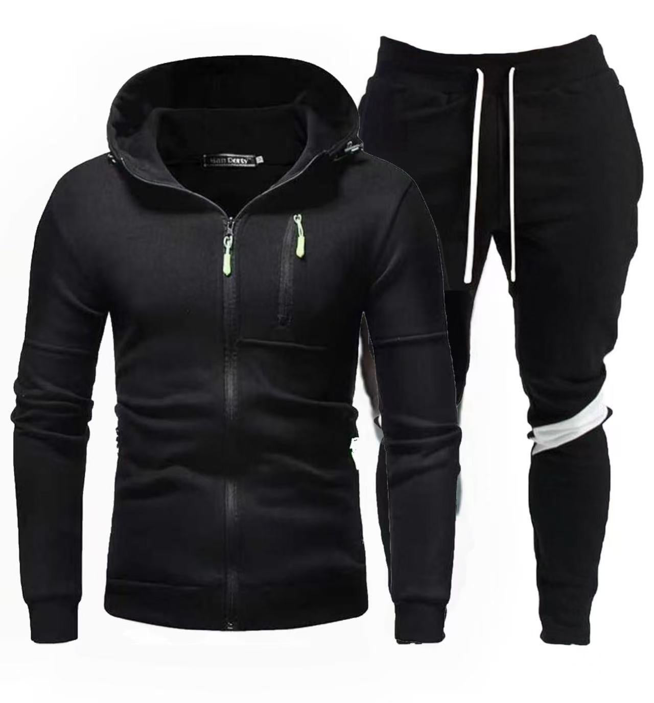 Herren sportliche Kapuzenjacke mit praktischem Reißverschluss und Jogginghose ModeGeist