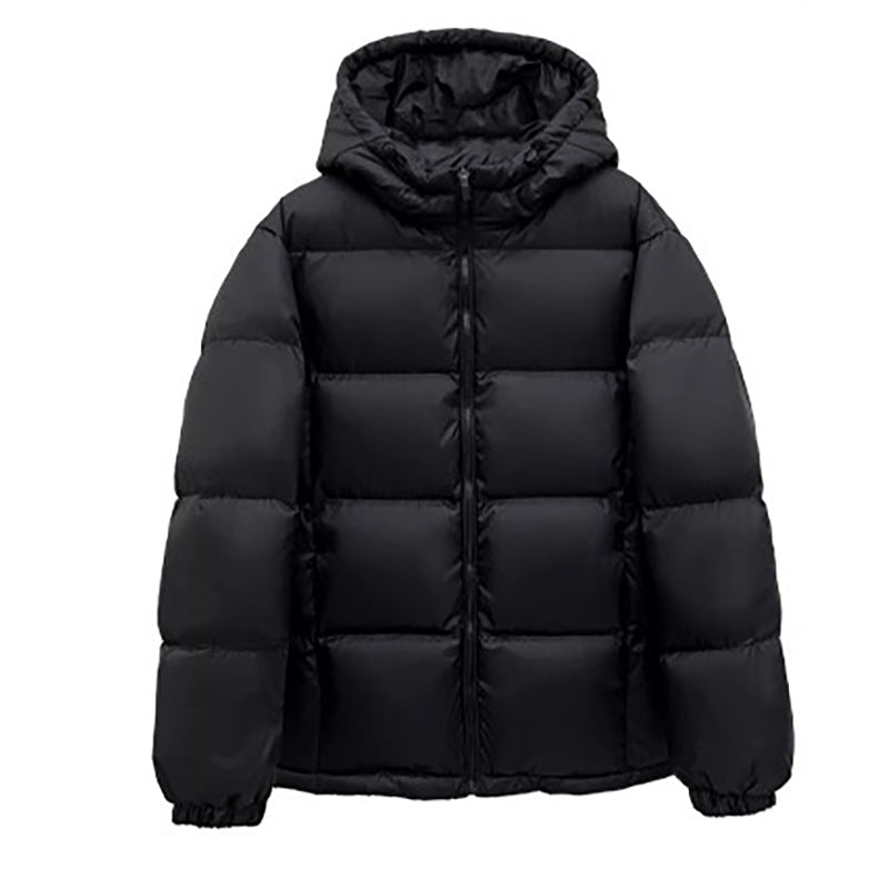 Damen Wattierte Pufferjacke mit Kapuze und isolierender Füllung ModeGeist