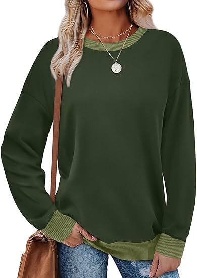 Damen bequemer Sweatshirt mit Raglanärmeln und dekorativem Kragen ModeGeist