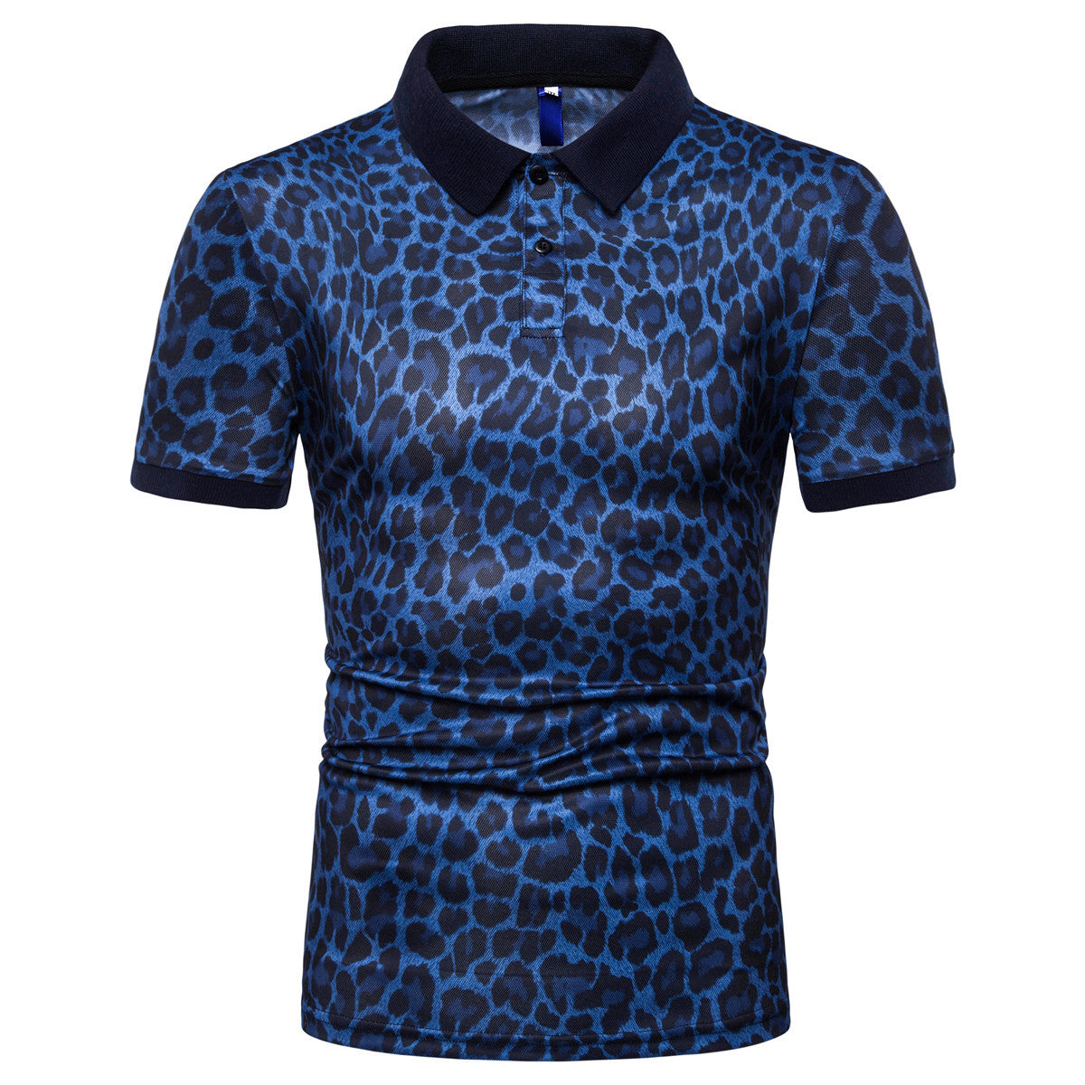 Herren Polo-Shirt mit aufregendem Leopardenmuster und modernem Schnitt ModeGeist