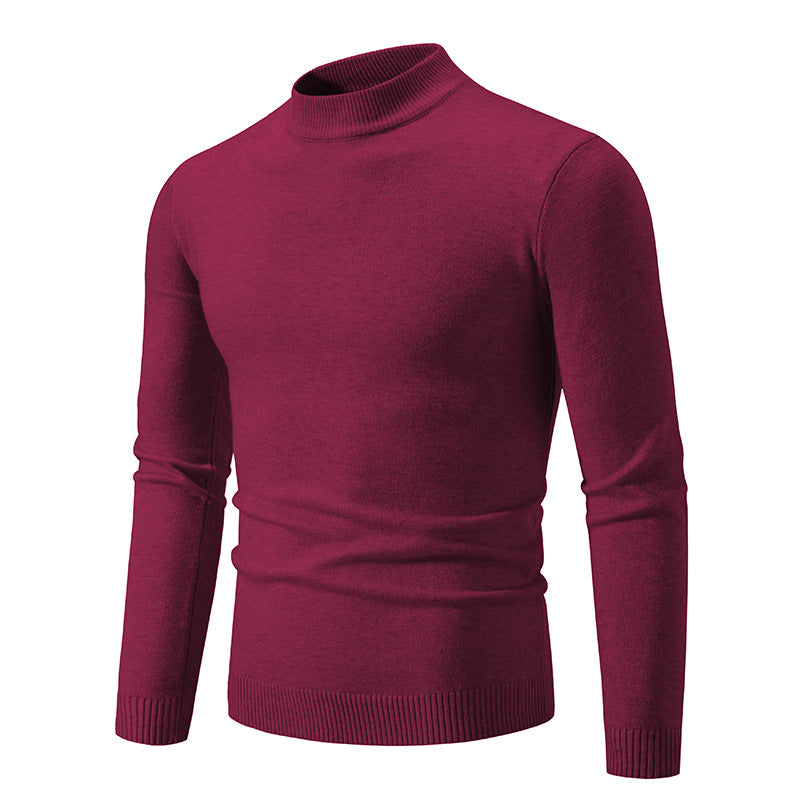 Herren Feinstrickpullover mit hohem Kragen und elastischen Bündchen ModeGeist