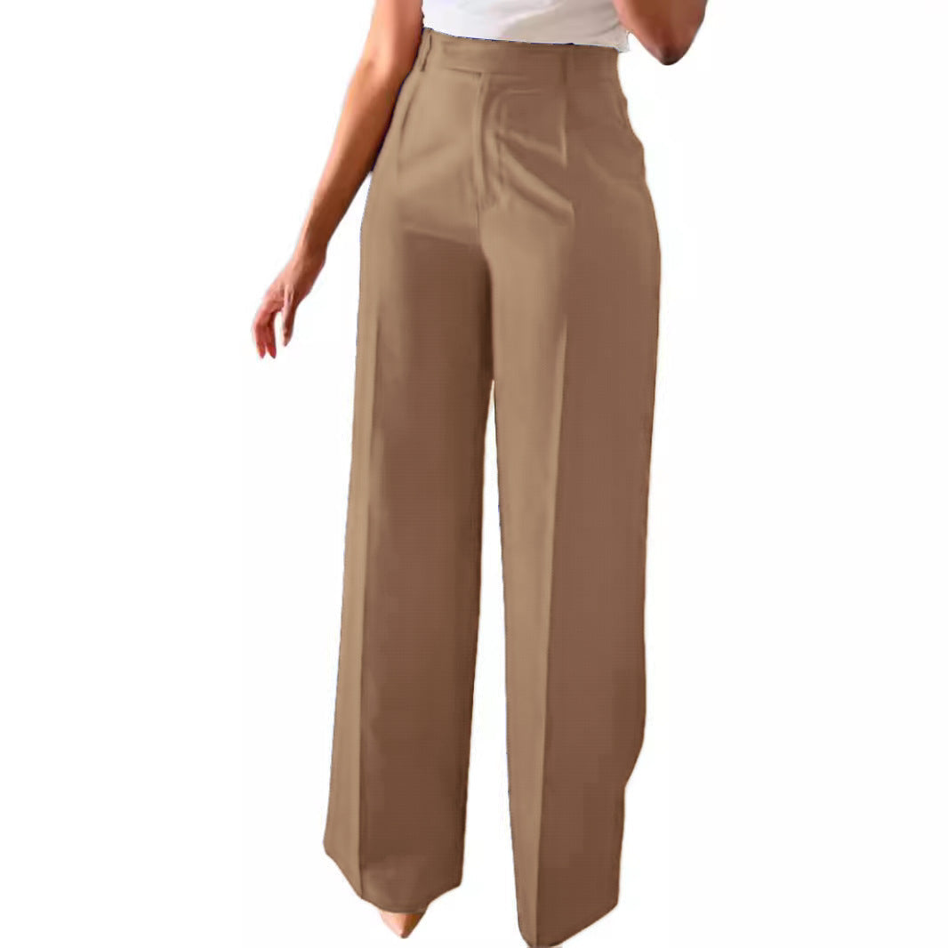 Elegante, stylische Damen Bundfaltenhose mit hoher Taille von MODEGEIST