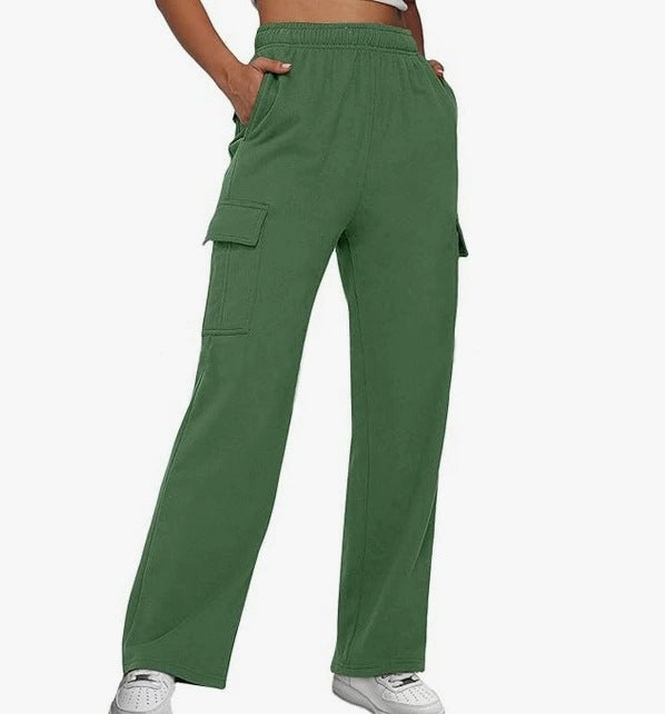 Damen Cargo-Hose mit weitem Bein und praktischen Seitentaschen ModeGeist