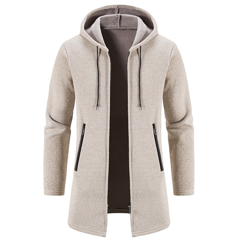 Herren praktische und stilvolle Fleecejacke mit Kapuze und Reißverschlusstaschen ModeGeist