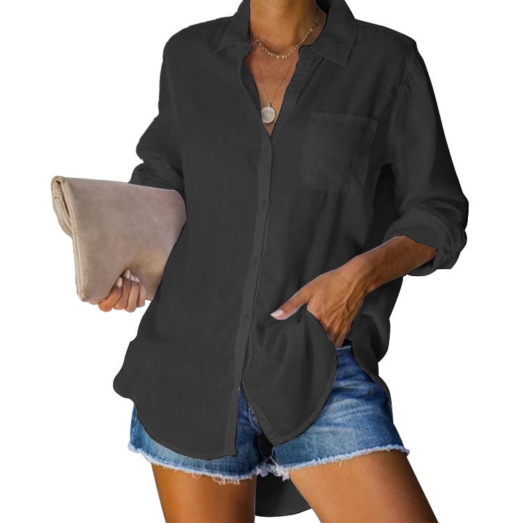 Damen lässige Bluse aus leichtem Stoff ModeGeist