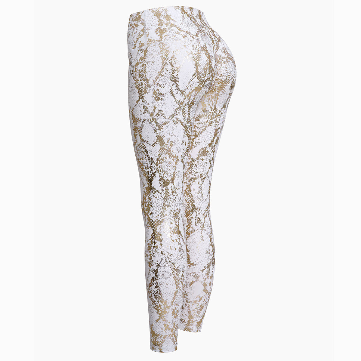 Damen Sportleggings im Schlangenprint mit hohem Bund ModeGeist