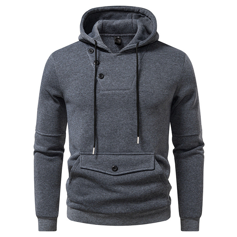 Herren Stylische Kapuzenpullover mit Knopfdetails ModeGeist