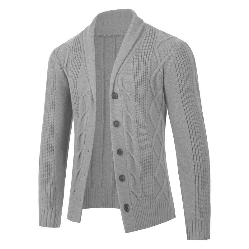 Herren Strickjacke mit modernen Kabelmustern und bequemen Passform ModeGeist