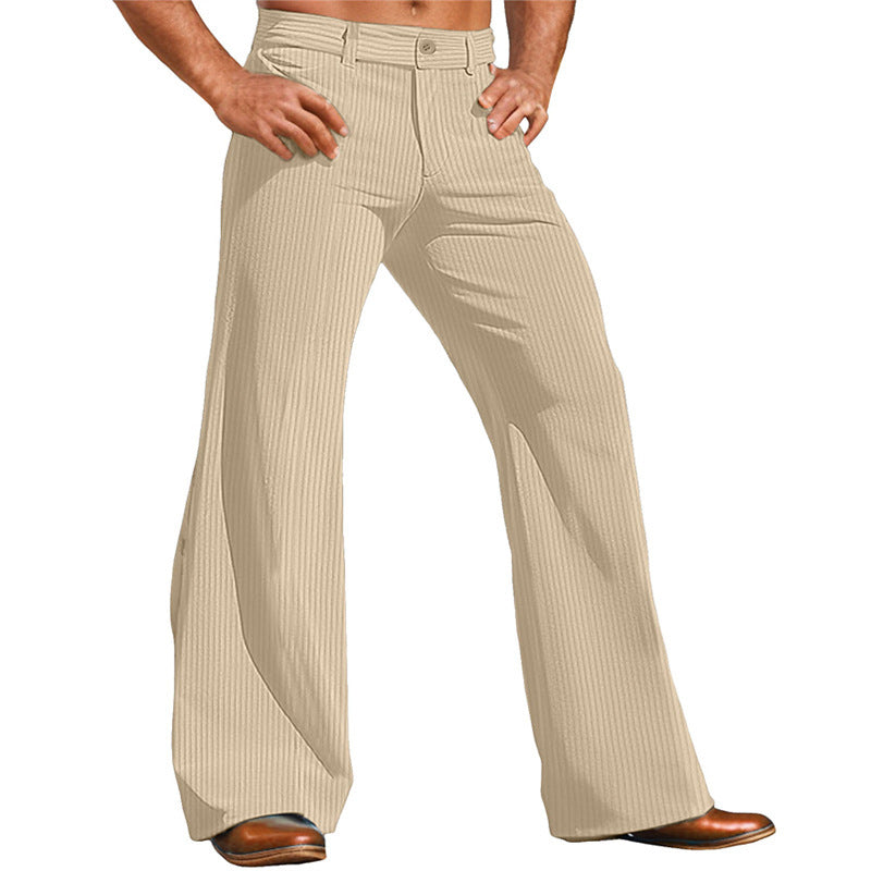 Herren elegante Flared Hose im Vintage-Stil mit Streifenmuster ModeGeist