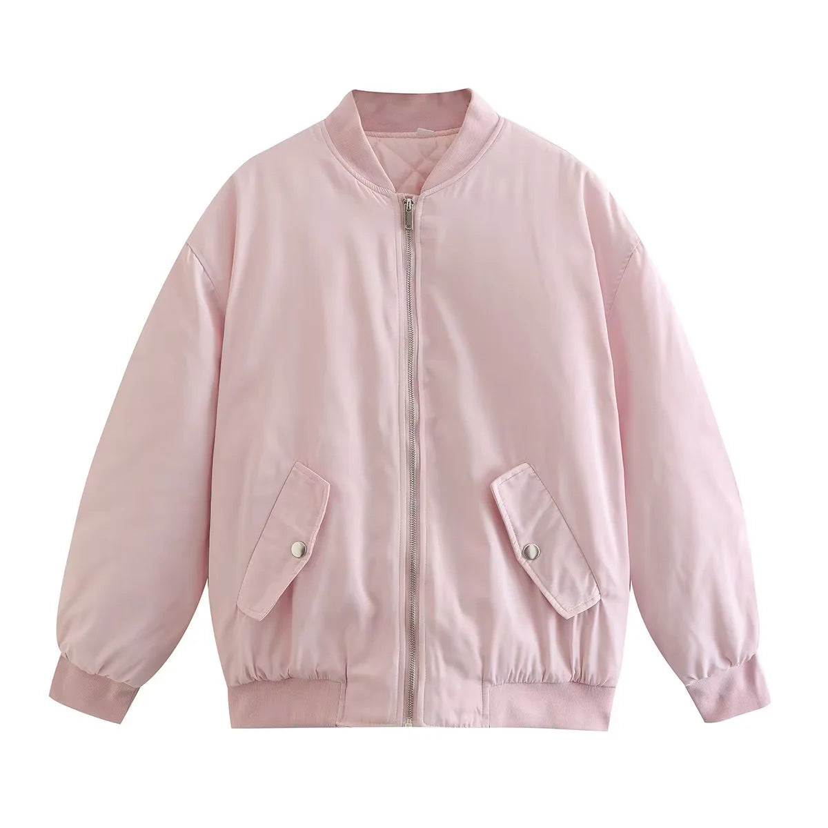 Damen modische Bomberjacke mit praktischen Taschen und hochgeschlossenem Kragen ModeGeist