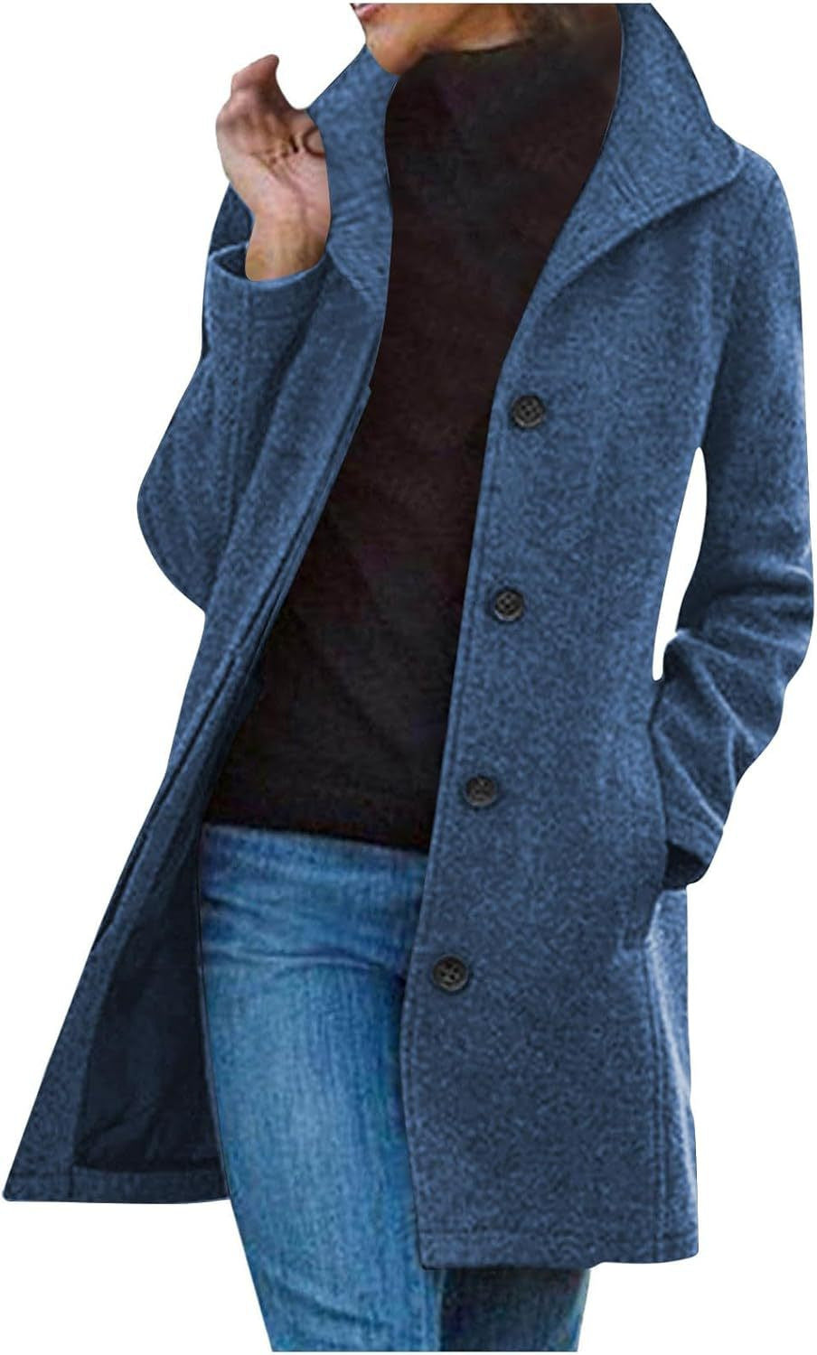 Damen eleganter Wollmantel ModeGeist