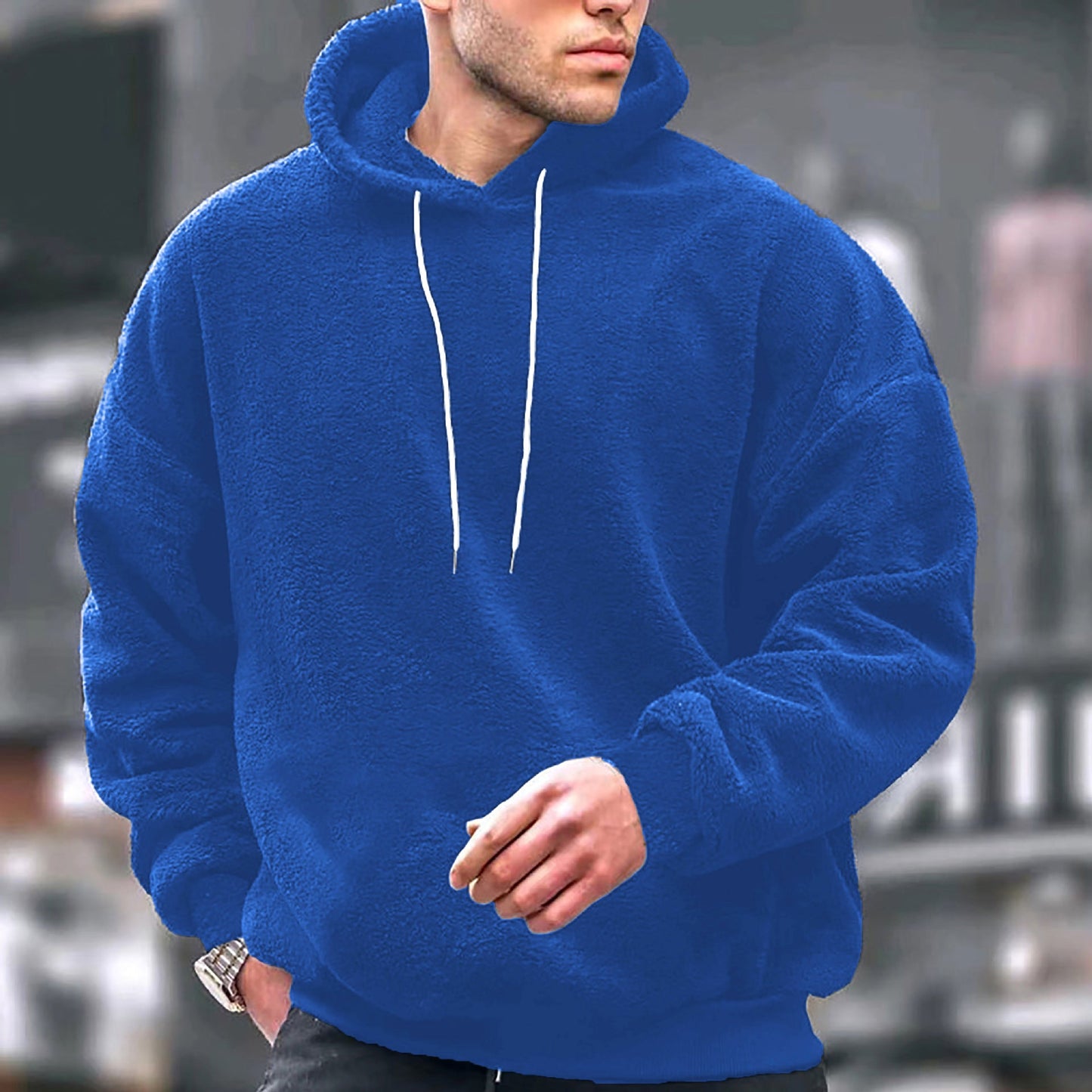 Herren Fleece-Kapuzenpullover mit weichem Innenfutter ModeGeist
