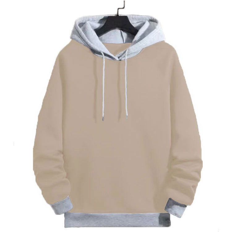 Herren legerer Kapuzenpullover mit kontrastierenden Ärmeln ModeGeist