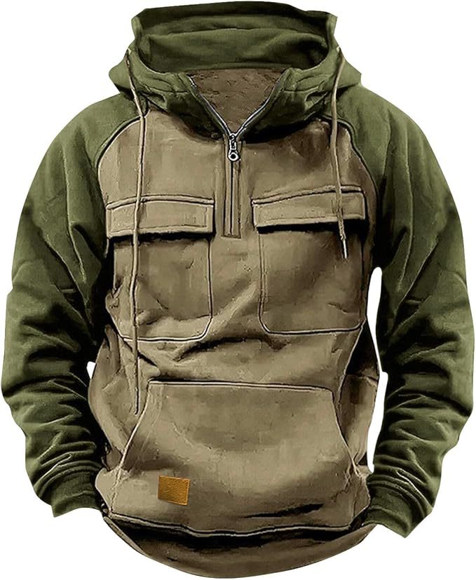 Herren Sportlicher Baumwoll-Hoodie mit Kapuze und praktischen Taschen ModeGeist