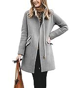 Damen modischer Wollmantel mit asymmetrischem Schnitt ModeGeist