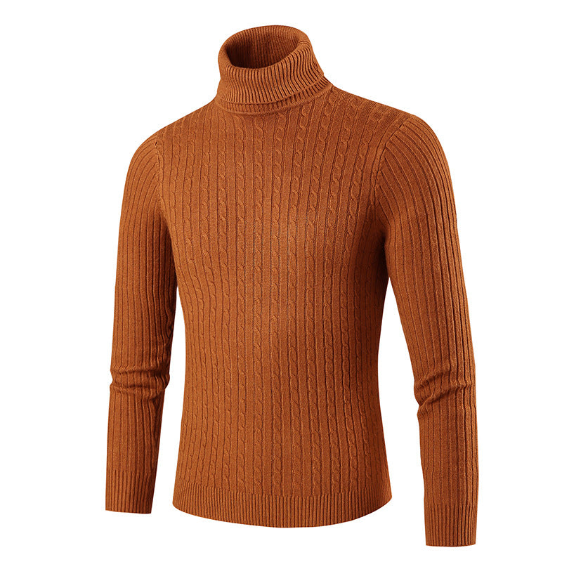 Herren modischer Rollkragenpullover aus strukturiertem Strick ModeGeist