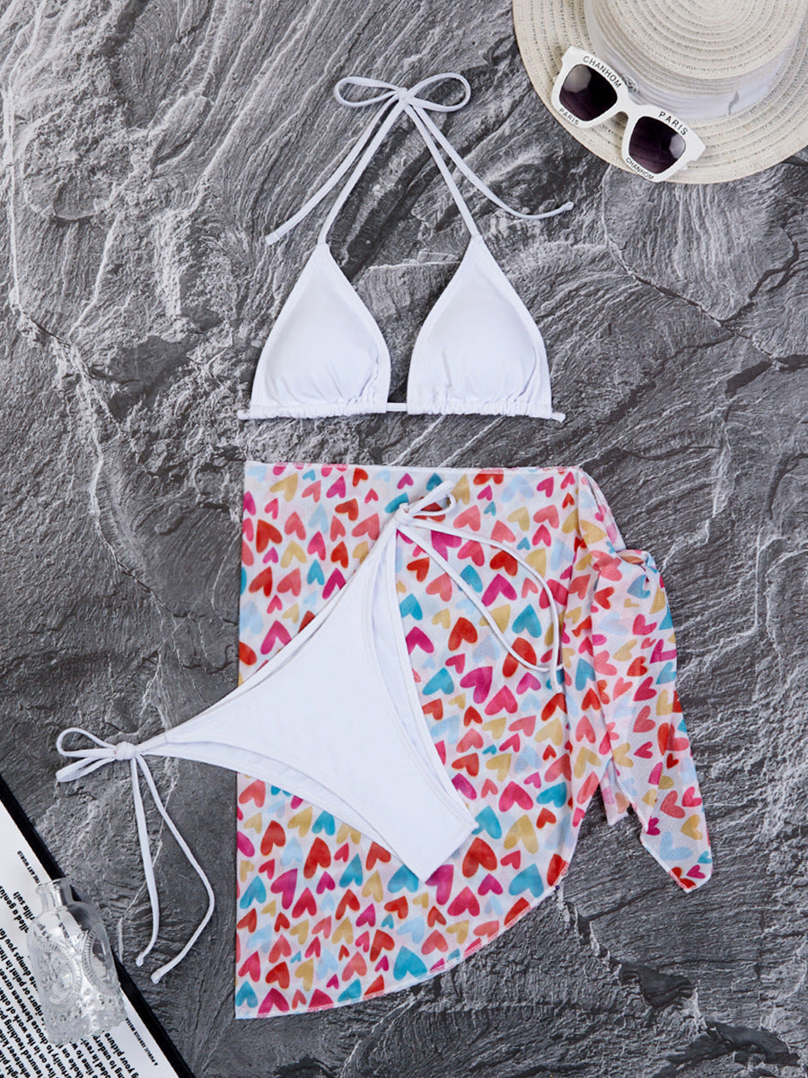 Modischer Damen-Bikini mit Blumenmuster und verstellbaren Bändern