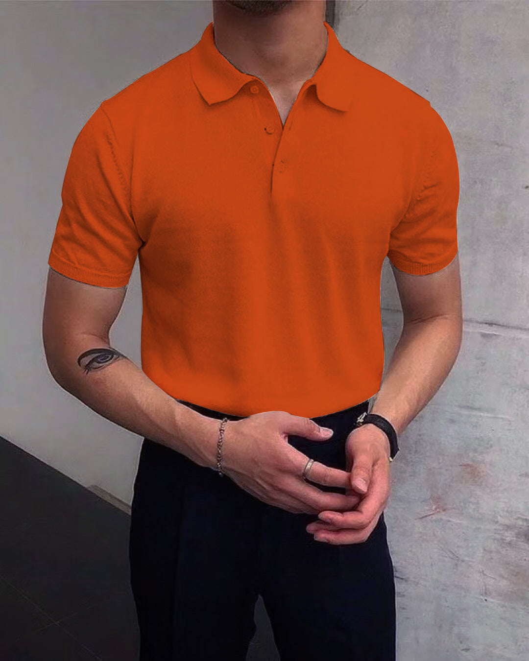 Herren Polo-Shirt aus atmungsaktiver Baumwolle mit elegantem Kragen ModeGeist