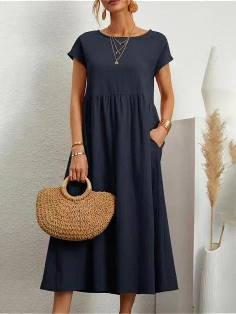 Damen Maxikleid aus leichtem, luftdurchlässigem Stoff ModeGeist