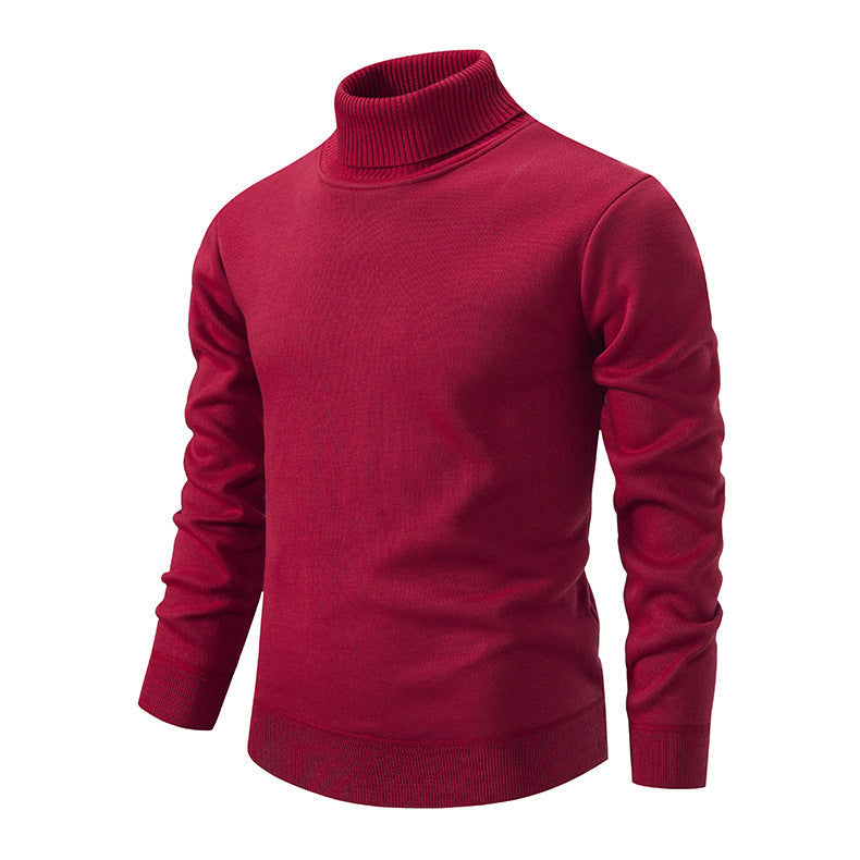 Herren Rollkragenpullover aus weichem Strick mit strukturiertem Design ModeGeist