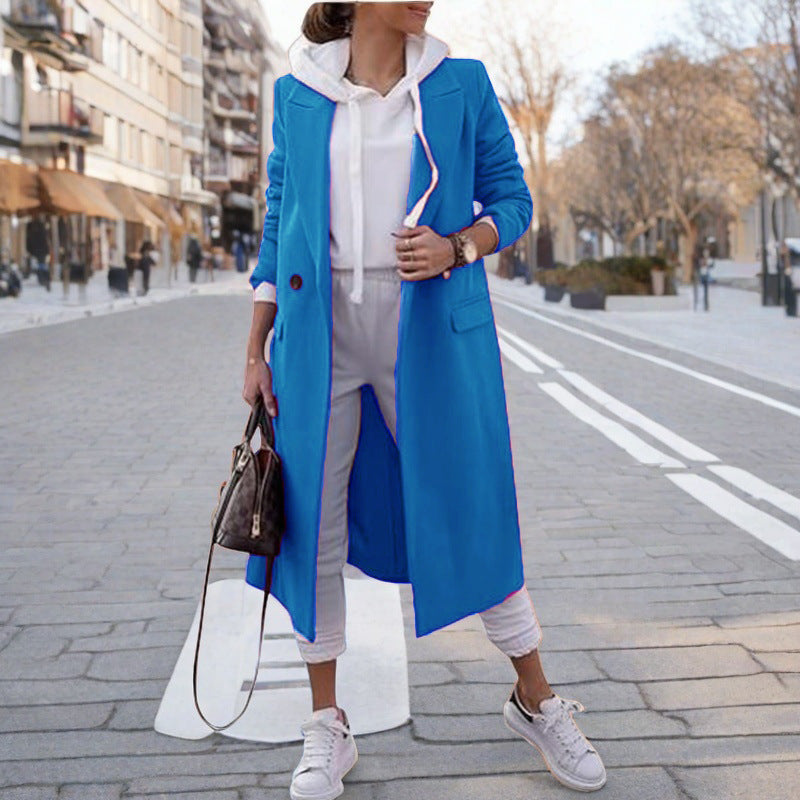 Damen eleganter trenchcoat mit Kapuze ModeGeist