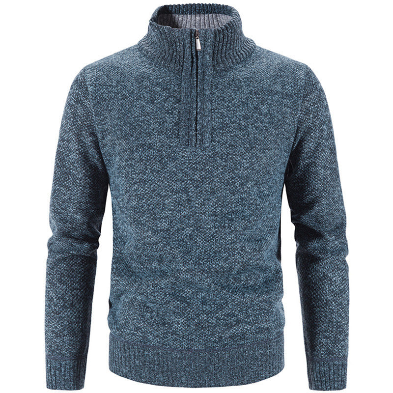 Herren modischer Rollkragenpullover mit elegantem Reißverschluss ModeGeist