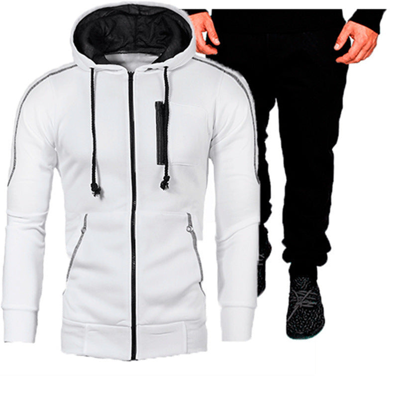 Herren sportliches Kapuzenjacken- und Jogginghosen-Set ModeGeist