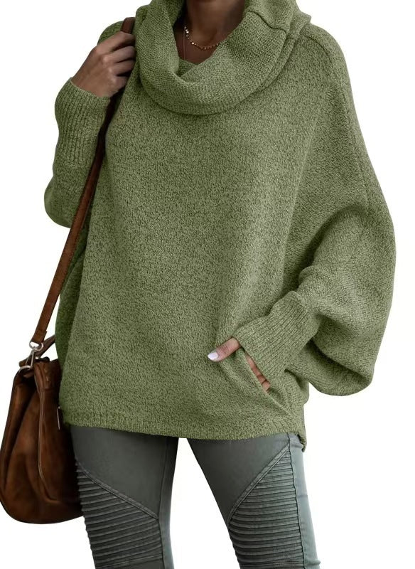 Damen Oversized Strickpullover mit Rollkragen ModeGeist