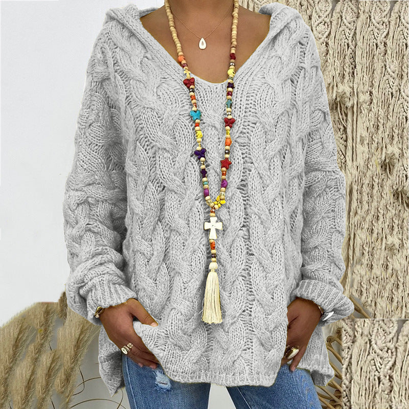 Capri-Style V-Neck Hoodie