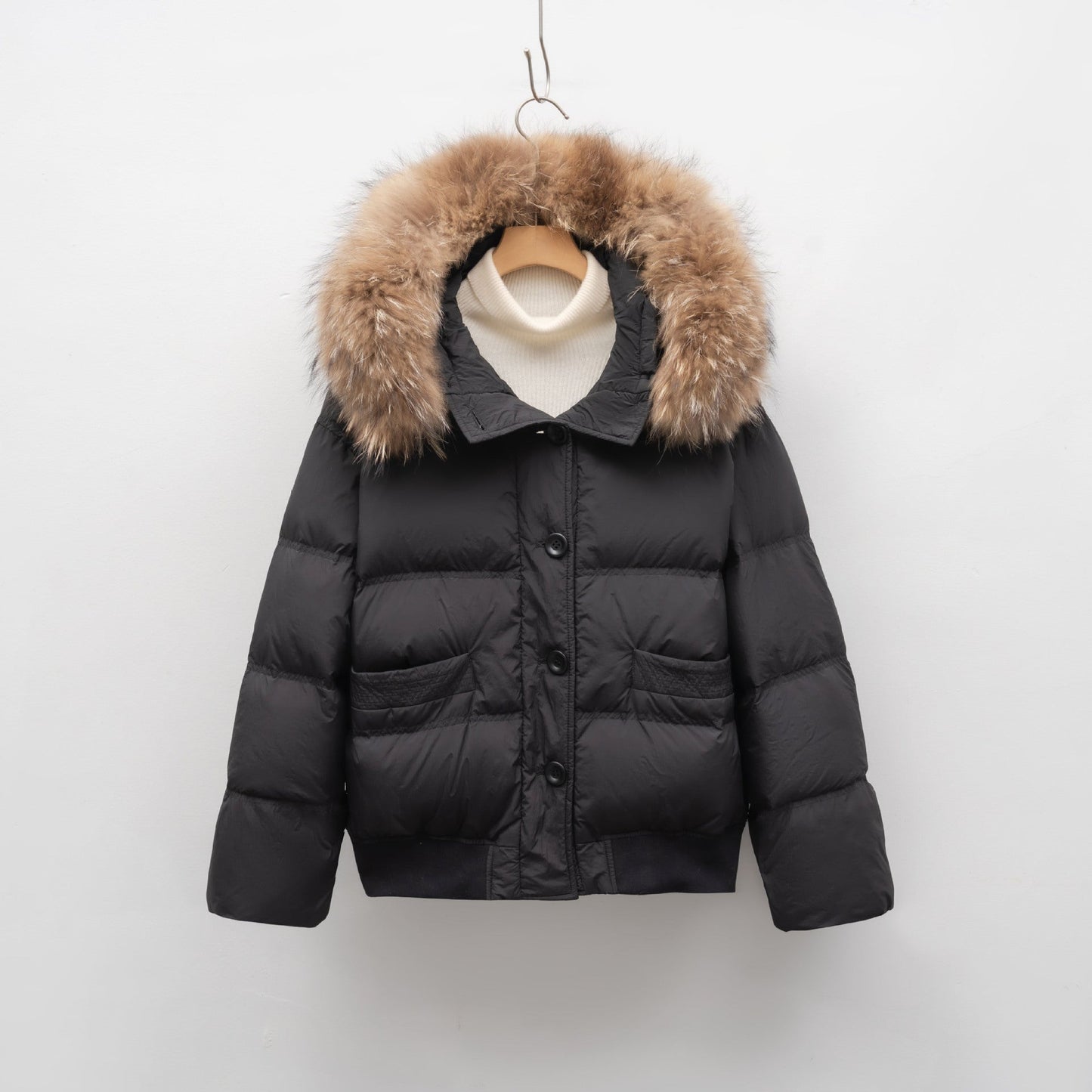 Damen warme Winterjacke mit abnehmbarem Fellkragen ModeGeist