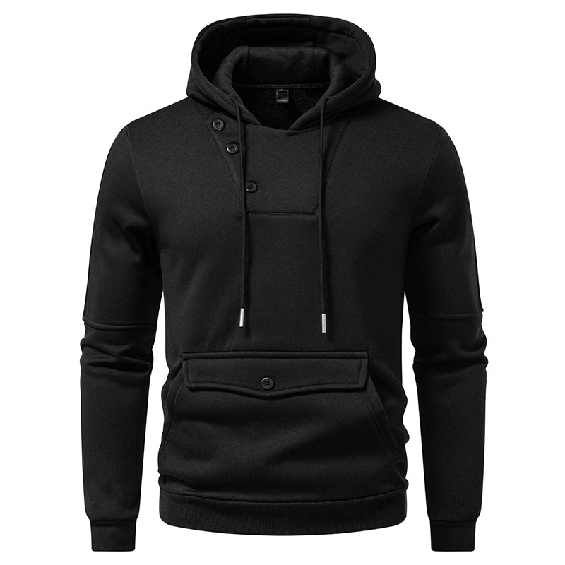 Herren Stylische Kapuzenpullover mit Knopfdetails ModeGeist