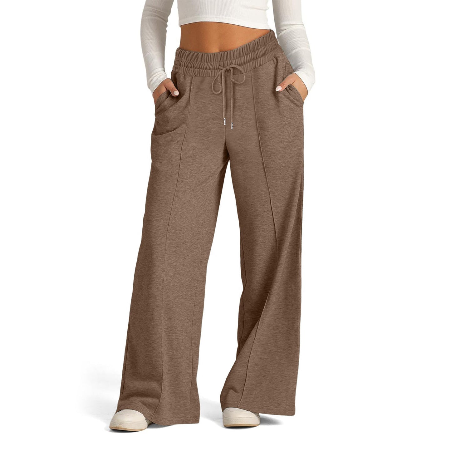 Modegeistische Damenhose: Weite Schlupfhose mit Taschen und hohem Tragekomfort