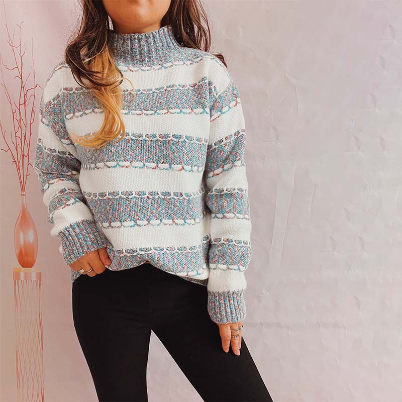 ModeGeist | Weiche Strickjacke mit Strukturierten Streifen Acryl Komfortabel und Warm