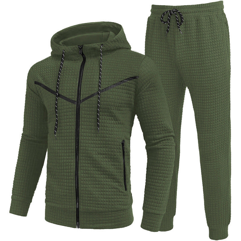 Herren Fleece-Jogginganzug mit strukturiertem Design ModeGeist