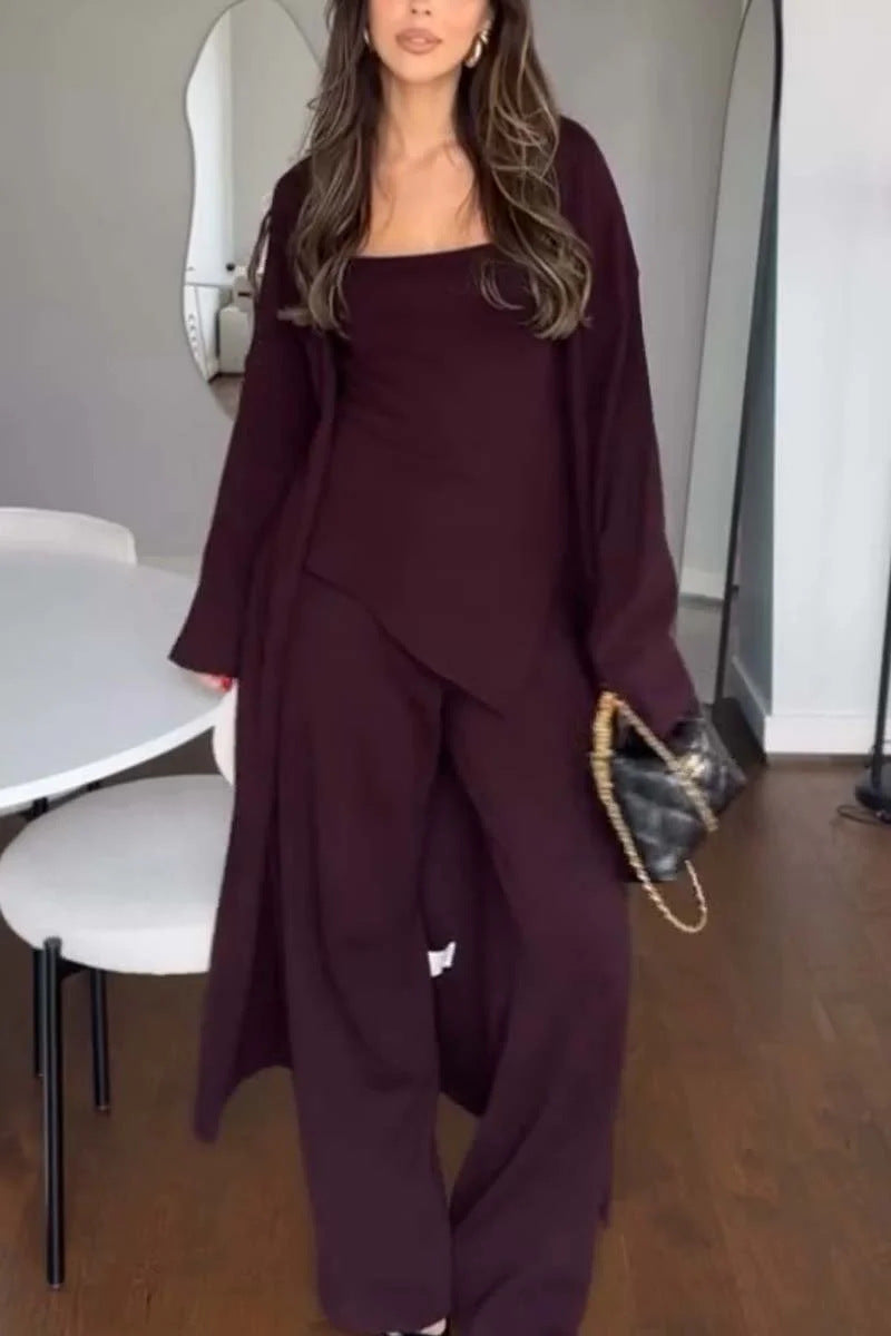 Damen Bequemes Strickanzug Set ModeGeist