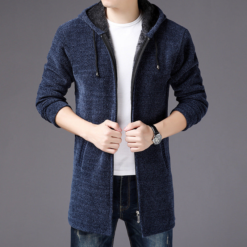ModeGeist | Reißverschlussjacke mit Kapuze Weiche Strickware Modern und Bequem