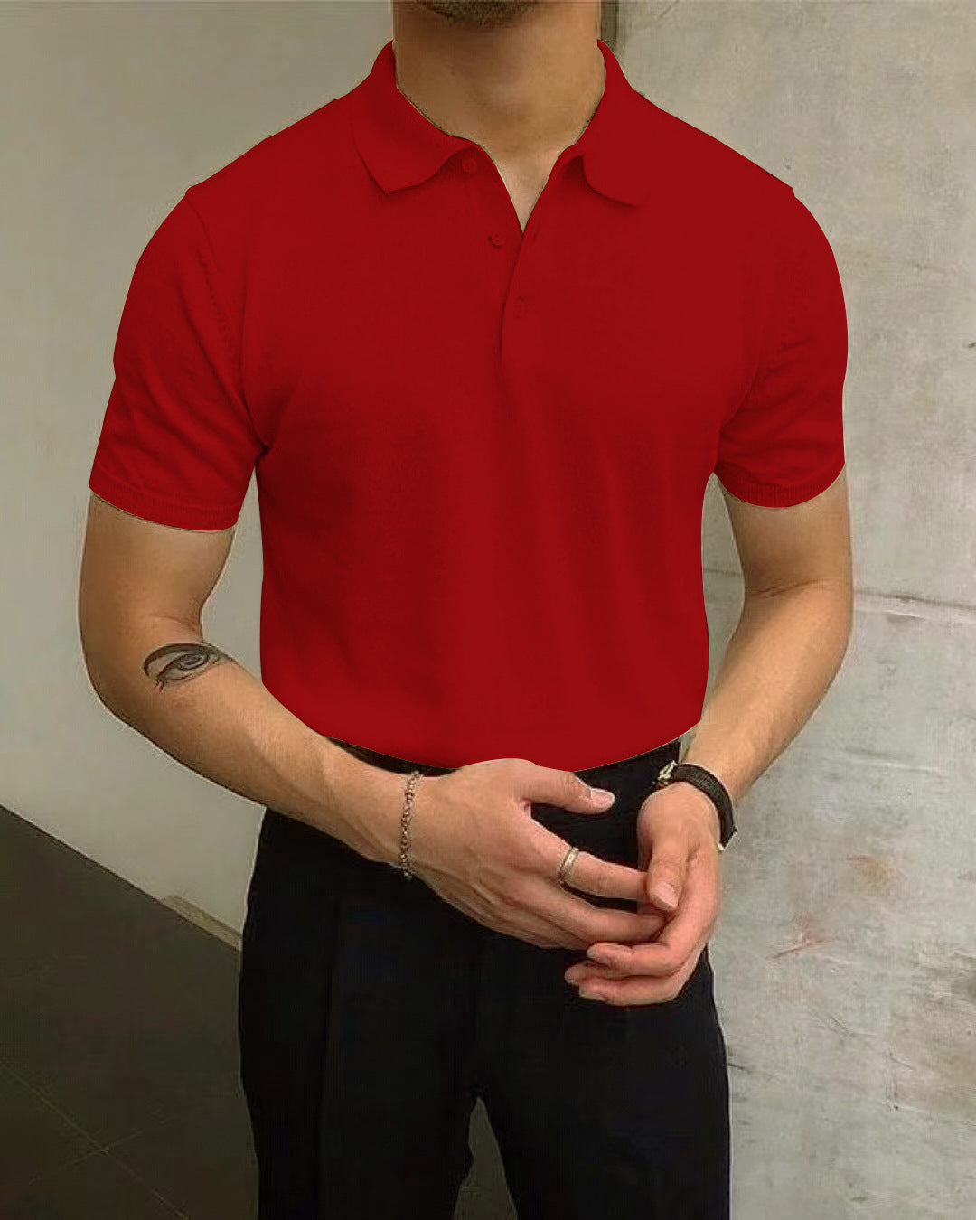 Herren Polo-Shirt aus atmungsaktiver Baumwolle mit elegantem Kragen ModeGeist