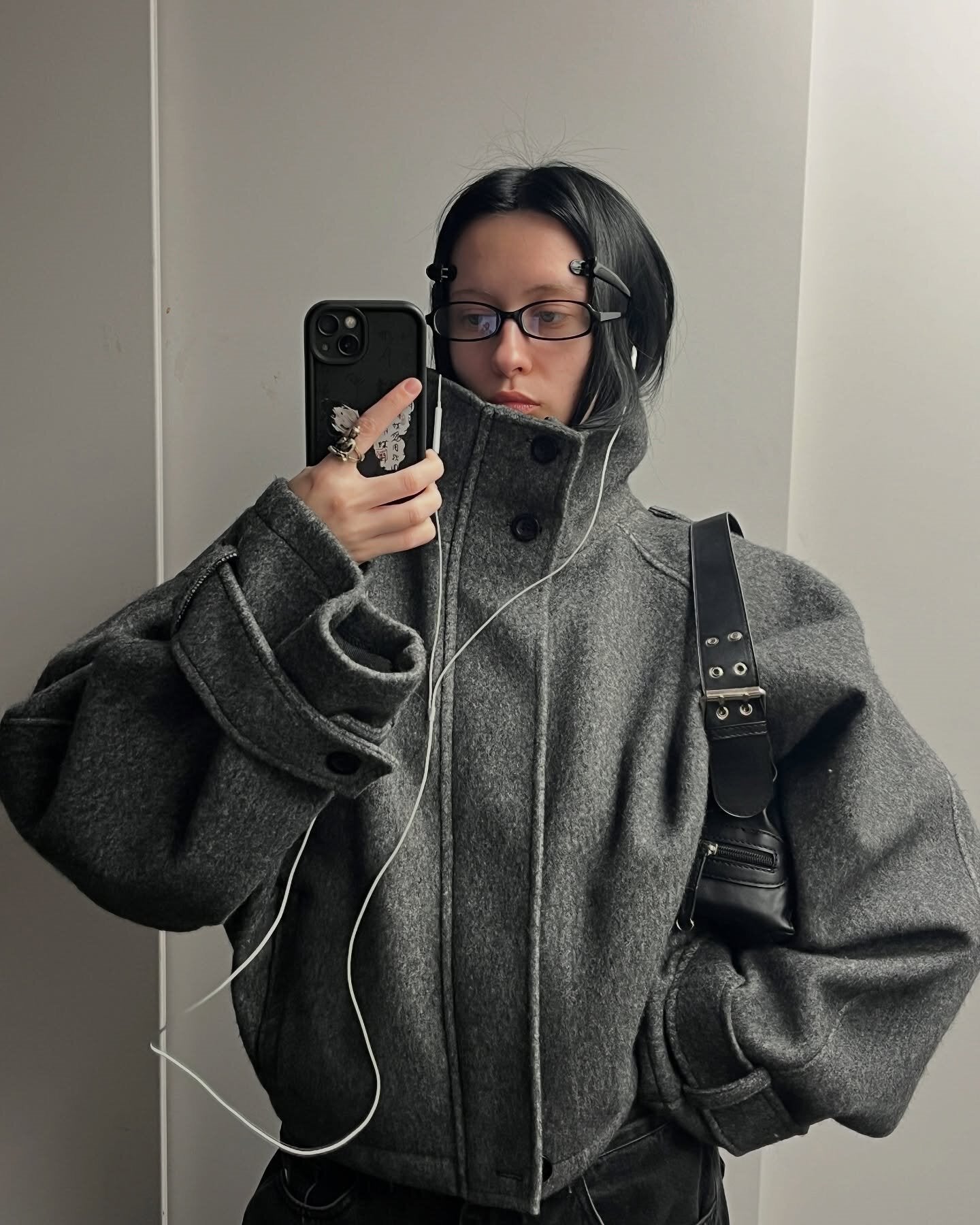 Damen Oversized Wolljacke mit elegantem Schnitt und praktischen Taschen ModeGeist