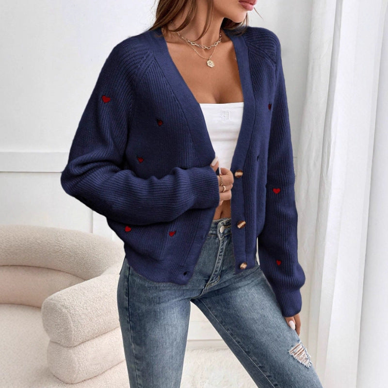 Damen Strickjacke im verspielten Herzdesign ModeGeist