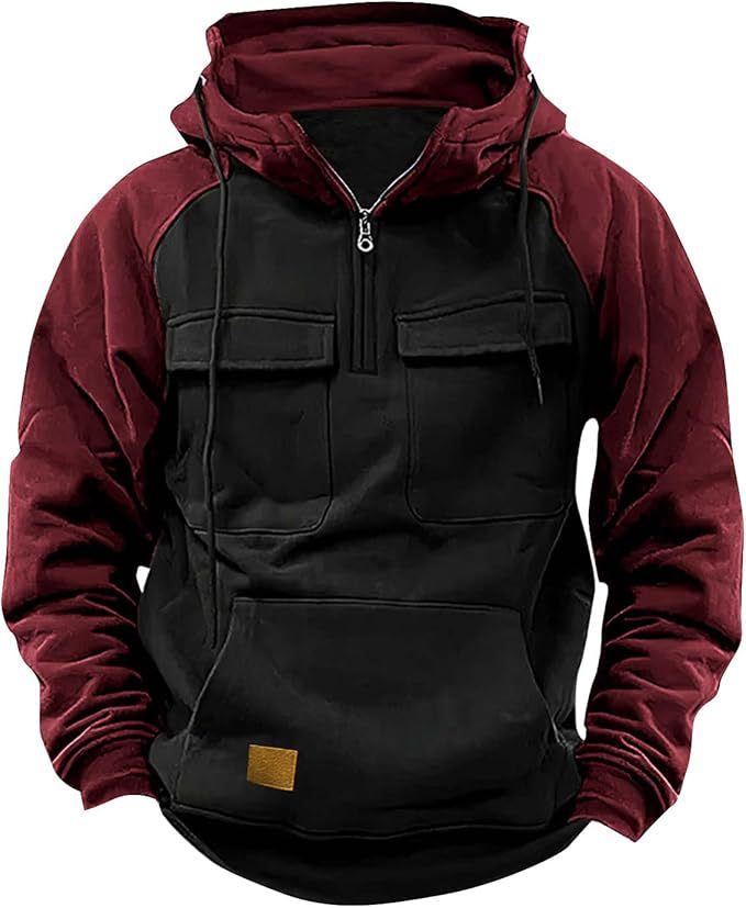 Herren Sportlicher Baumwoll-Hoodie mit Kapuze und praktischen Taschen ModeGeist