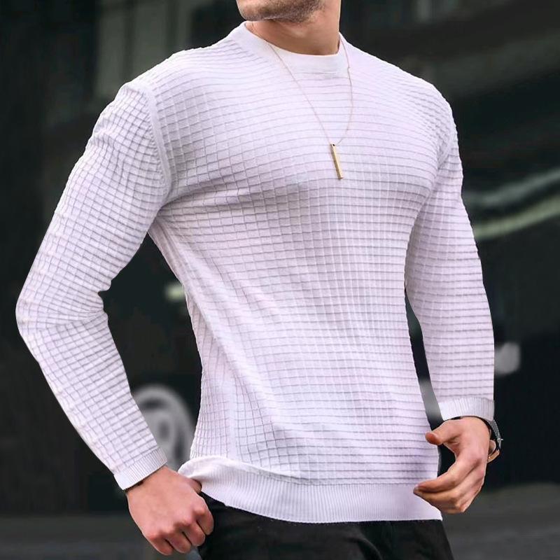 Herren strukturierter Langarmpullover ModeGeist